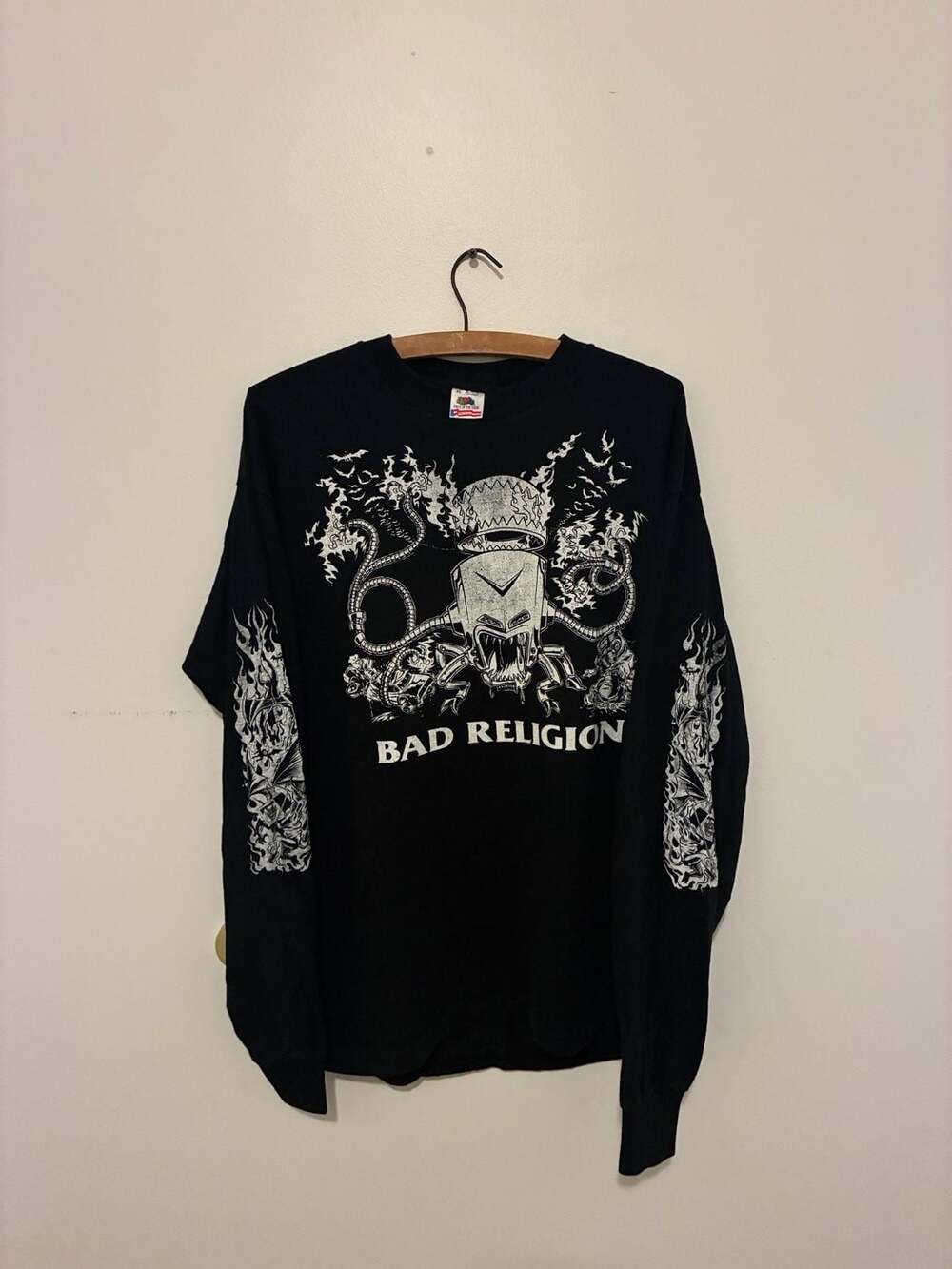 Fruit Of The Loom Bad Religion Generator 1992 Tour Long Sleeve XL Black